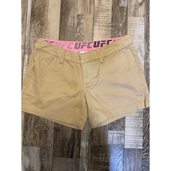 UFC Khaki "The Flirt Short" S Women's Cotton Casual Shorts - Picture 1 of 4